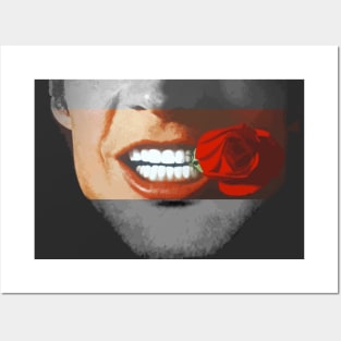 Smile with a rose Posters and Art